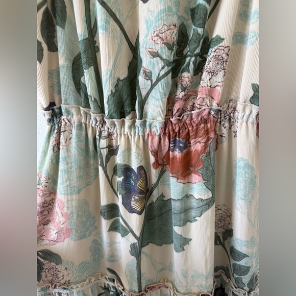 Anthropologie Maeve maxi dress tan floral size 2 - Picture 5 of 11